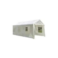 Gazebo in Acciaio 3x6 Esterno Sagre Eventi Bianco Stand Fiere Capannone Tendone