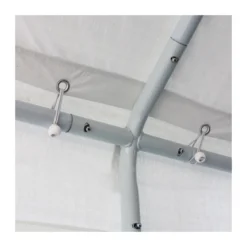 Gazebo per auto 3x6 metri Carport in Metallo Bianco Parasole
