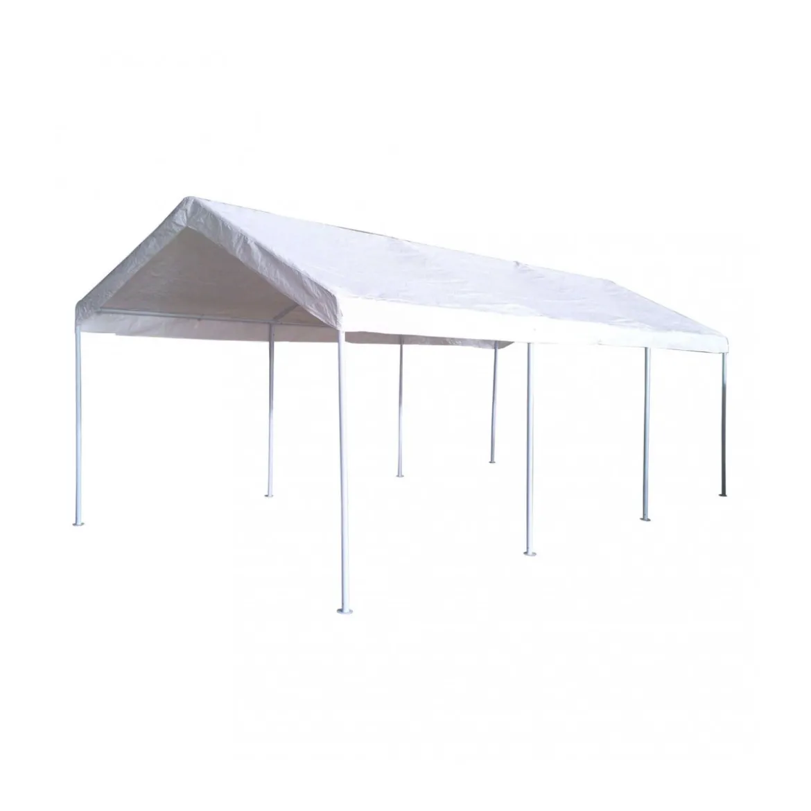 Gazebo per auto 3x6 metri Carport in Metallo Bianco Parasole