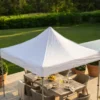 Gazebo per Giardino Pieghevole 3x3 m Bianco Quadrato Acciaio PVC
