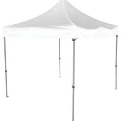 Gazebo per Giardino Pieghevole 3x3 m Bianco Quadrato Acciaio PVC