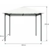 Gazebo per Giardino 3x3m Bianco in Acciaio Verniciato Telo Poliestere