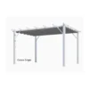 Gazebo Pergola in Alluminio 4x3 Bianca da Giardino Telo di Copertura Pergolato