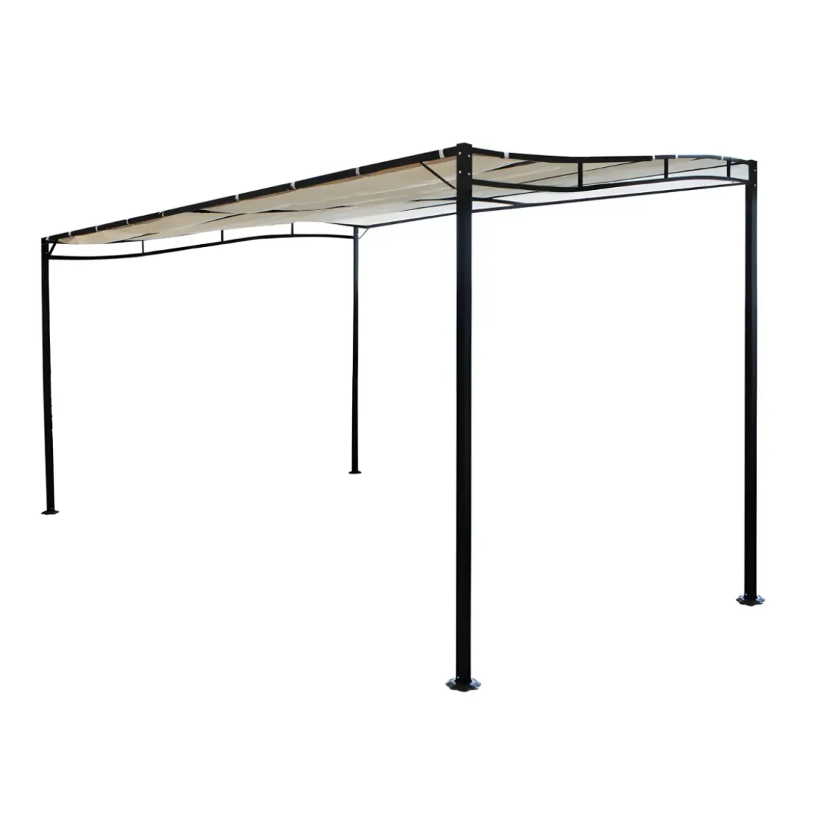 Gazebo Pergola 3x2,5 m Struttura Acciaio Telo Ecrù