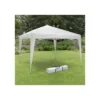 Gazebo Pieghevole 3x3 Bianco Richiudibile a Fisarmonica Pop Up Acciaio