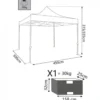 Gazebo Pieghevole 300x450 cm per Giardino Bianco Alluminio PVC Sacca