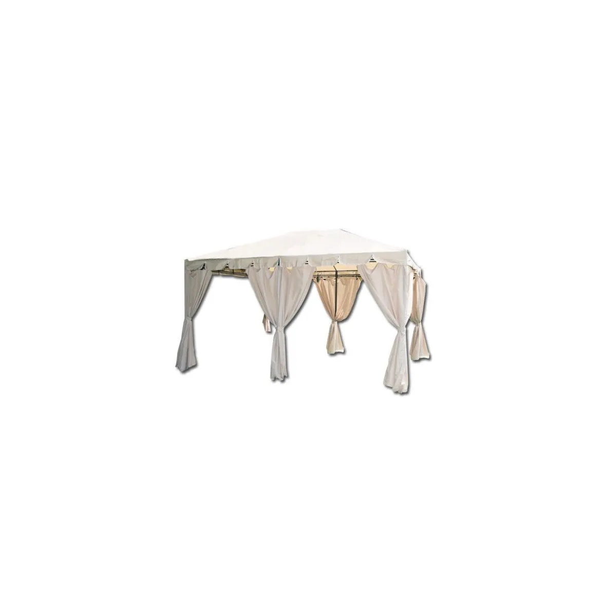Gazebo 3x4 Acciaio da Esterno Giardino con Copertura Teli Tende Pareti Laterali