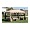 Gazebo 3x4 Alluminio Impermeabile con Teli Pareti Zanzariera Tende Laterali