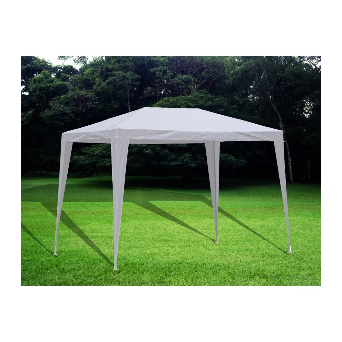 Gazebo 2x3 Bianco PVC Acciaio da Esterno Giardino Mercato Impermeabile Terrazzo
