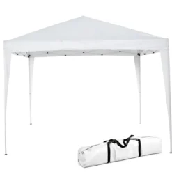 Gazebo 3x2 mt Pieghevole Bianco da Giardino Richiudibile con Borsa
