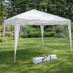 Gazebo 3x2 mt Pieghevole Bianco da Giardino Richiudibile con Borsa