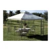 Gazebo 3x3 Nero in Acciaio da Esterno per Giardino Impermeabile Telo Terrazzo