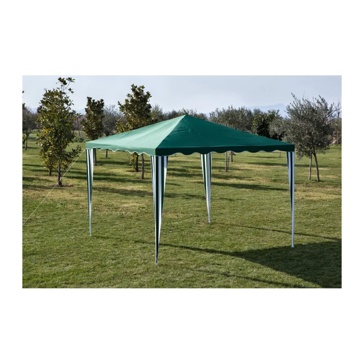 Gazebo 3x3 Verde in Acciaio da Esterno Giardino Campeggio Economico Terrazzo