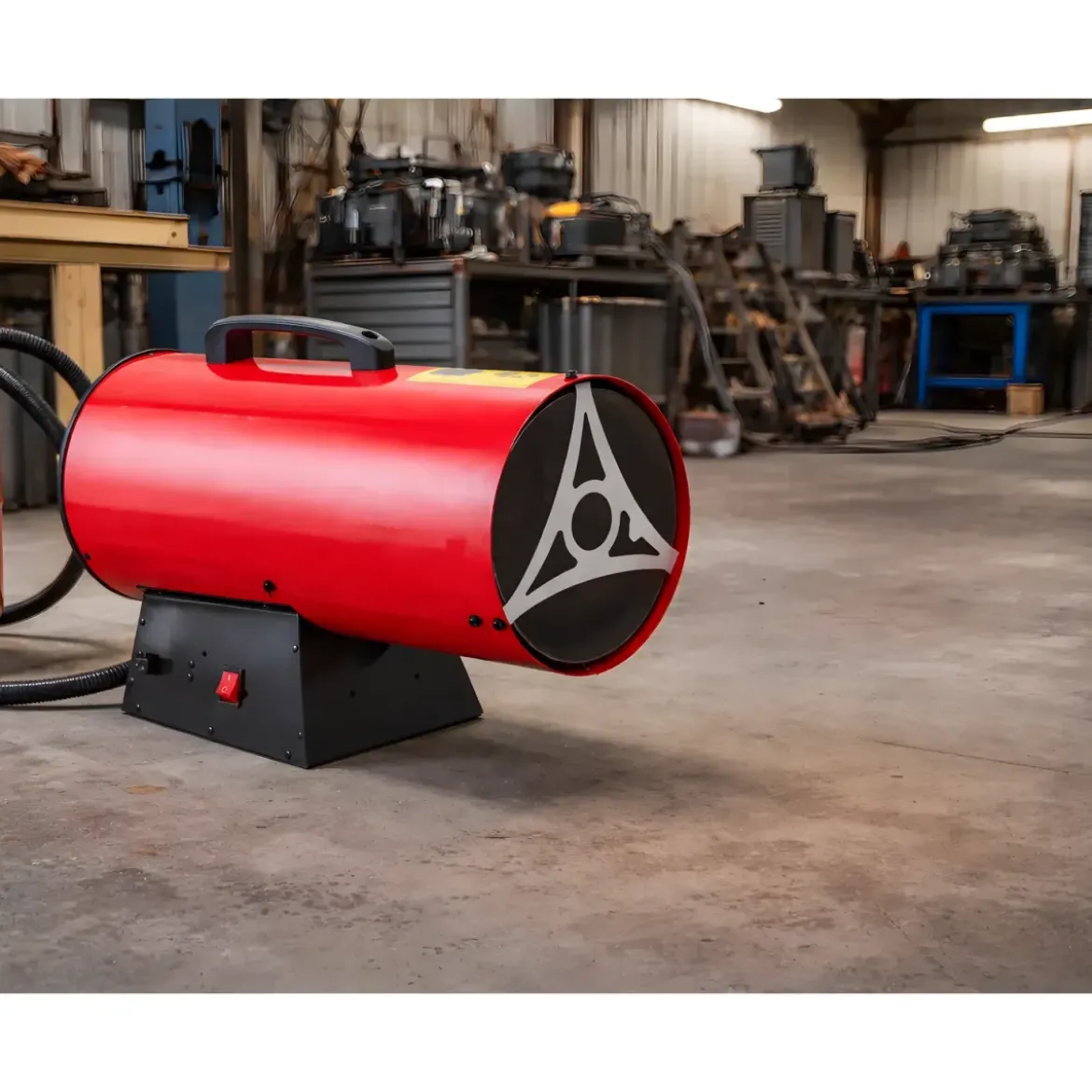 Generatore Aria Calda 50kW Ventilazione Elettrica 230V GPL Rosso