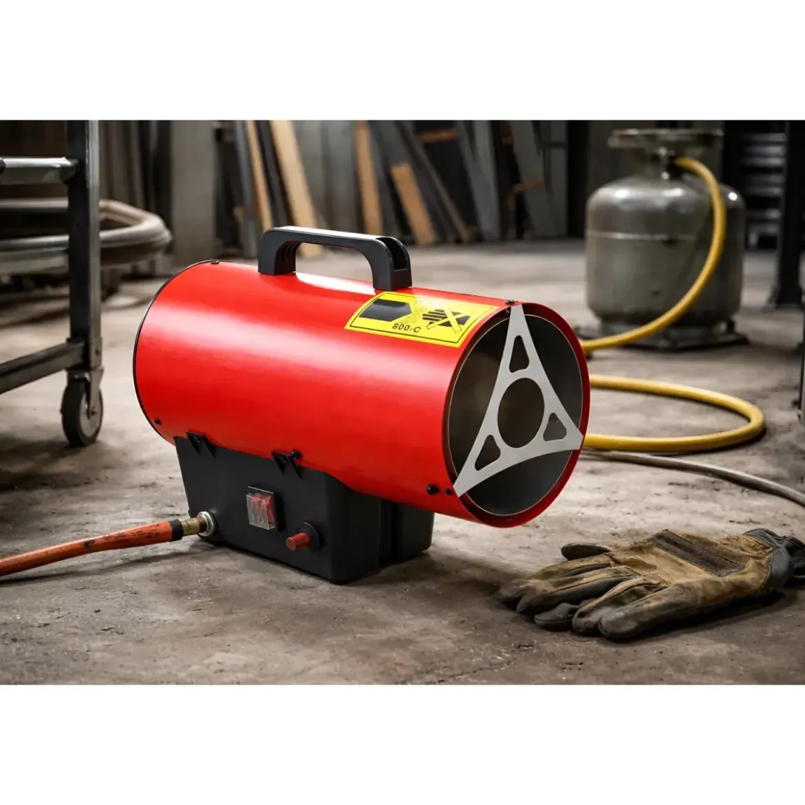 Generatore Aria Calda 10kW Ventilazione Elettrica 230V GPL Rosso