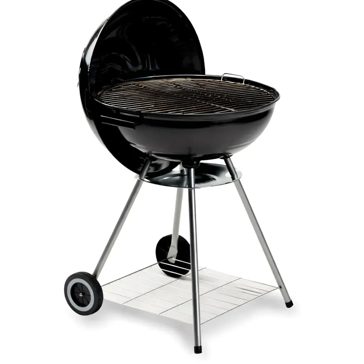 Giardino Barbecue Tondo 56cm Carbone Legna Carbonella Carrello Griglia Grigliata