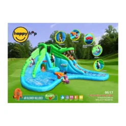 Giochi Gonfiabile Acquatico Bambini Coccodrillo Scivolo Canestro Spruzzi Acqua