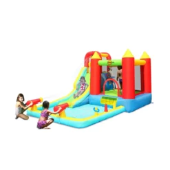 Gioco Castello Gonfiabile Acquatico per Bambini Con Blaster