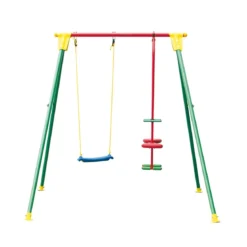 Gioco Giardino Altalena Acciaio Kiko 3 Cavalluccio Biposto 1 Seggiolino Seduta