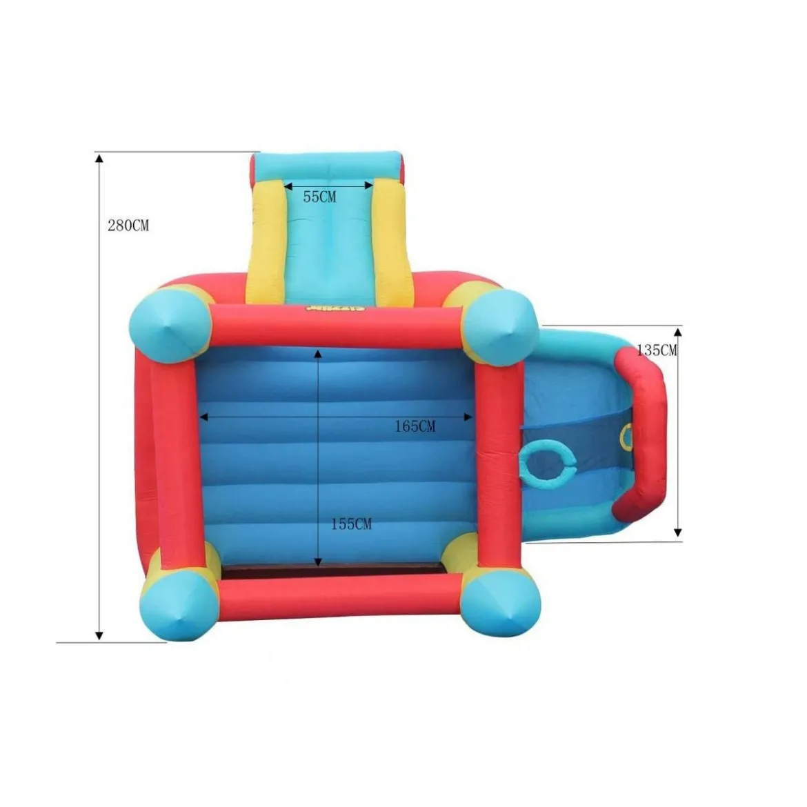 Gioco Gonfiabile Castello Saltarello Scivolo per Bambini Pompa Motore Gigante