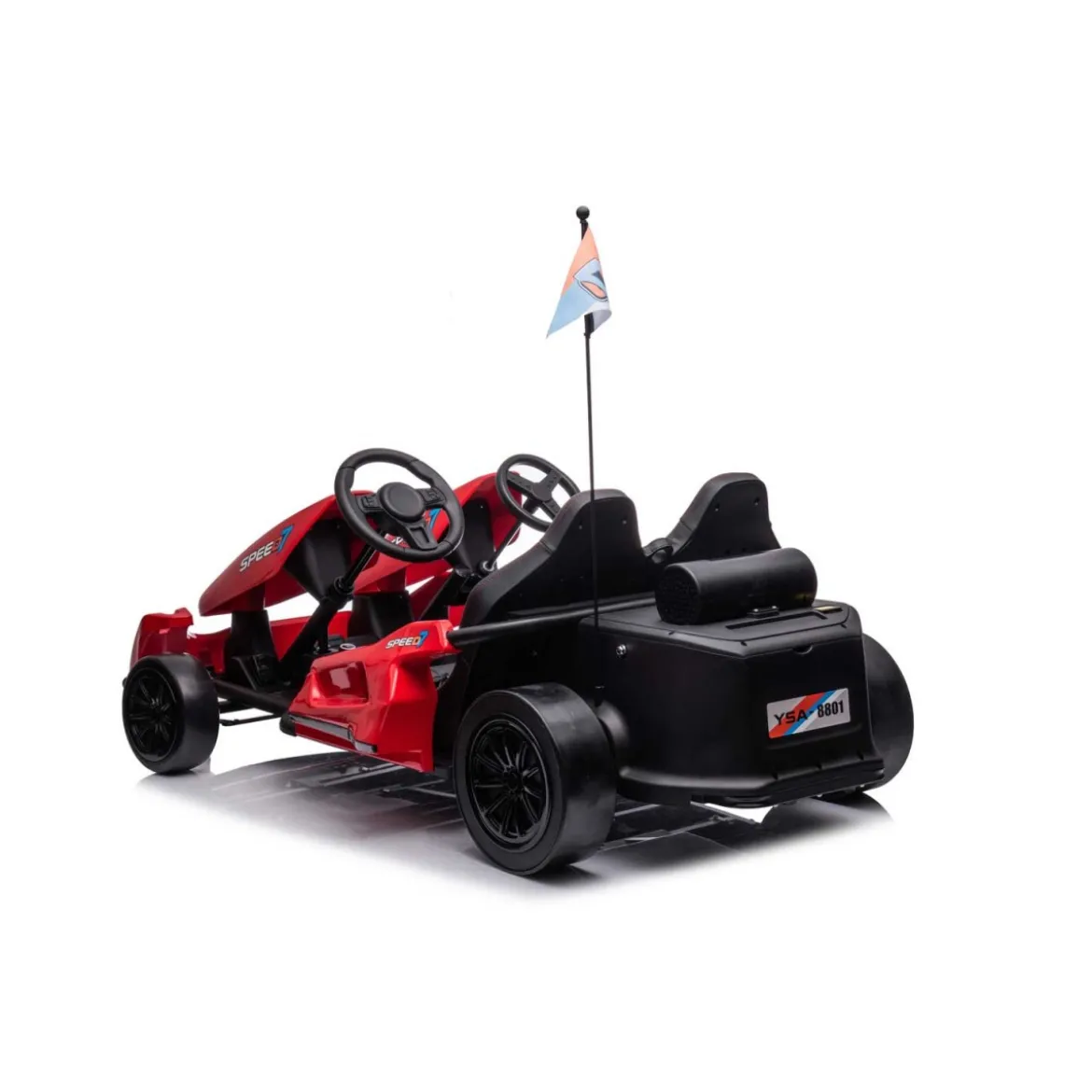 Go Kart Auto Elettrica Rosso Ruote Macchina per Bambino a Batteria 24 V