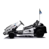 Go Kart Bianco Auto Elettrica Ruote Macchina per Bambino a Batteria 24 V