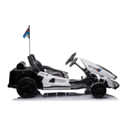 Go Kart Bianco Auto Elettrica Ruote Macchina per Bambino a Batteria 24 V