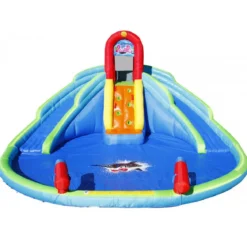 Gonfiabile per Bambini Acquatico Castello con Scivolo e Spruzzi Acqua