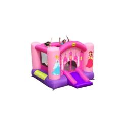 Gonfiabile per Bambini Castello Incantato Principesse Gioco Scivolo Canestro