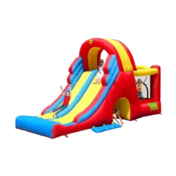 Gonfiabile per Bambini Castello Scivoli 600x215 con Gonfiatore Pompa