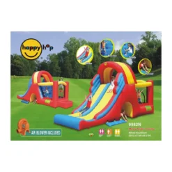 Gonfiabile per Bambini Castello Scivoli 600x215 con Gonfiatore Pompa