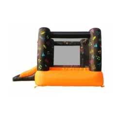 Gonfiabile per Bambini Interattivo Luci Musica con Scivolo Castello Pompa Aria