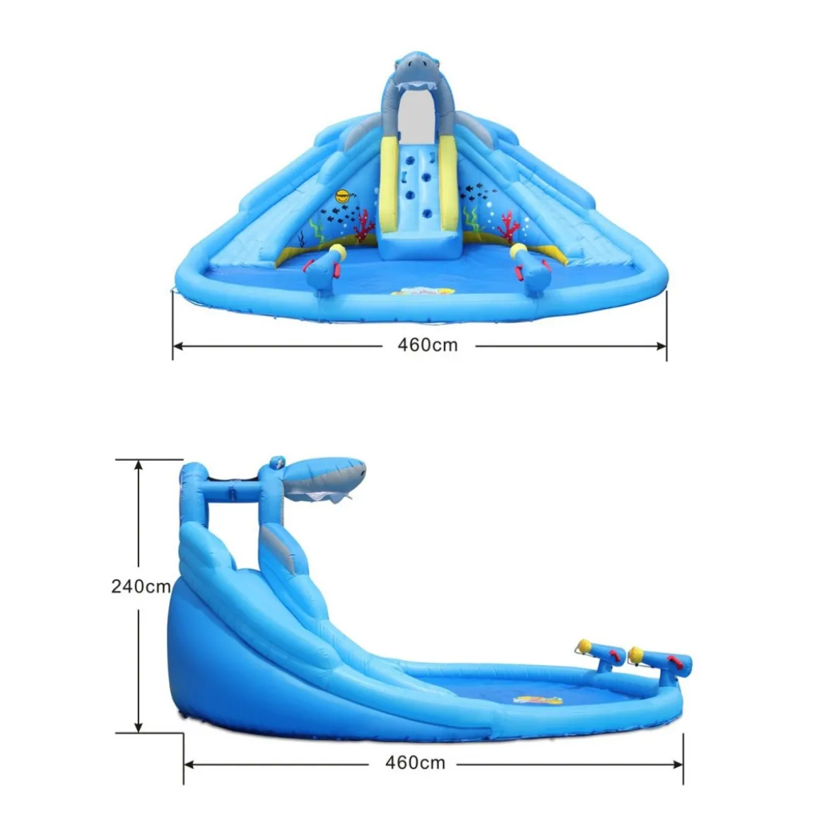 Gonfiabile per Bambini Scivoli Arrampicata Piscina Giochi Acqua Parco Acquatico