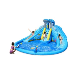 Gonfiabile per Bambini Scivoli Arrampicata Piscina Giochi Acqua Parco Acquatico