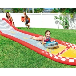 Gonfiabile per Bambini Scivolo Gioco Acquatico con Vasca da Giardino