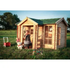 Grande Casetta Timbela per Bambini in Legno con Veranda da Giardino