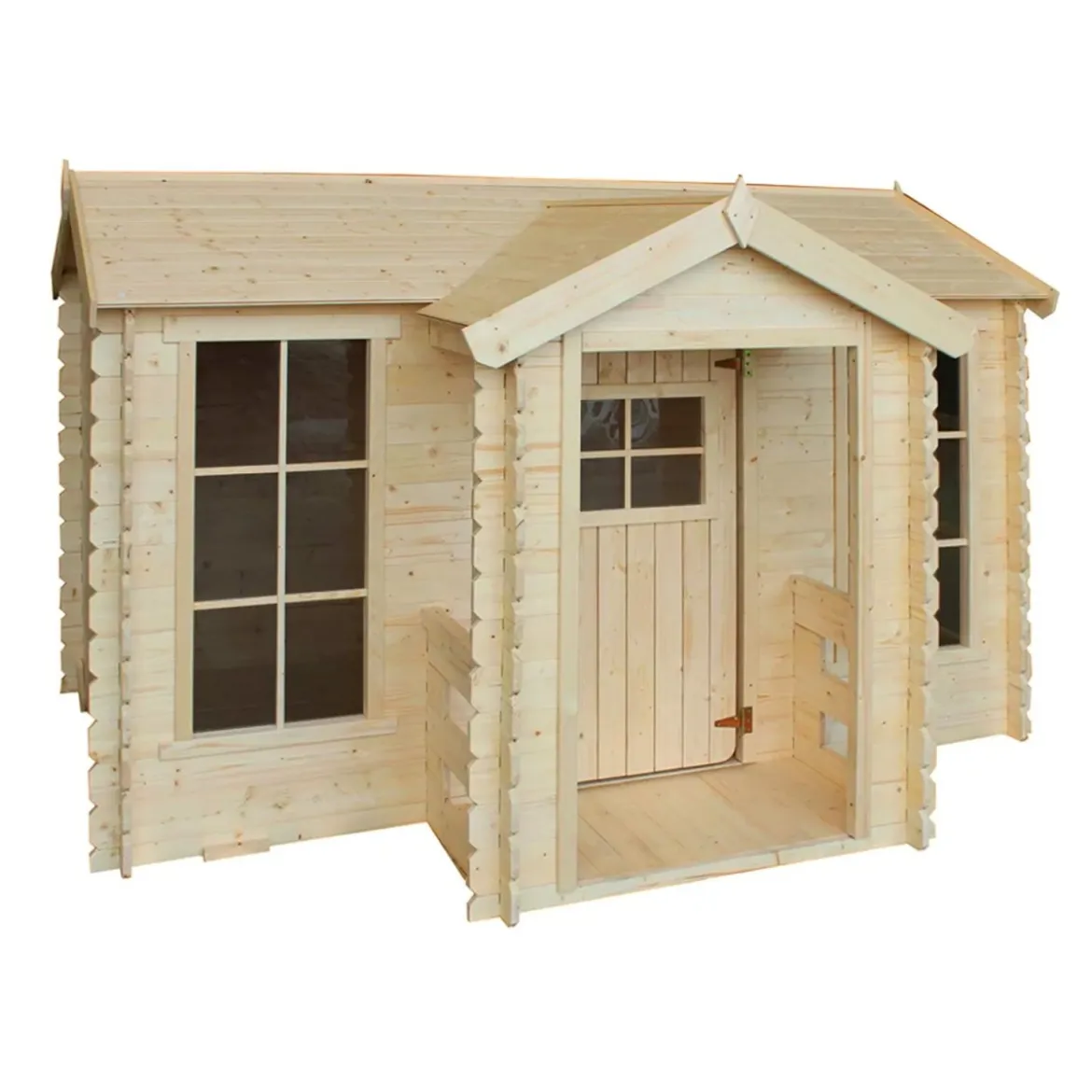 Grande Casetta Timbela per Bambini in Legno con Veranda da Giardino