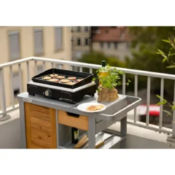 Griglia Elettrica 2500W Piastra Ghisa da Tavolo con Copertura Esterno