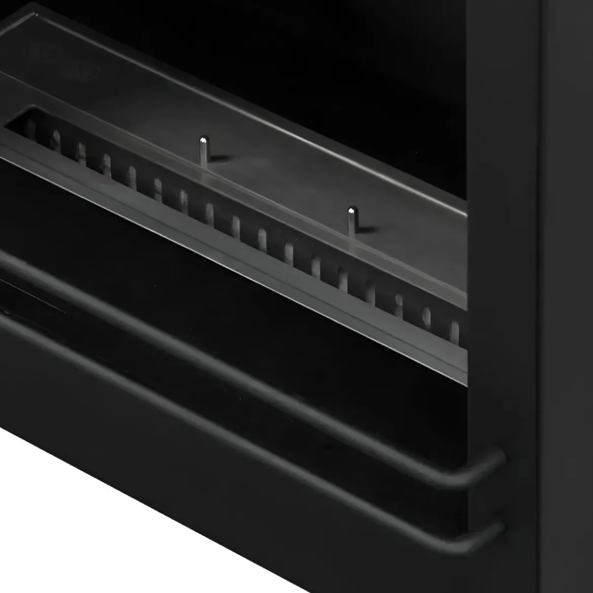 Inserto Camino a Bioetanolo Nero 1,8L da Incasso con Lana di Roccia