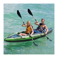 Intex Canoa Kayak Challenger 2 Posti 160 kg Gonfiabile Remi Pagaia da Pesca Mare