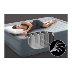 Intex Materasso Matrimoniale Floccato Letto con Pompa Materassino Gonfiabile