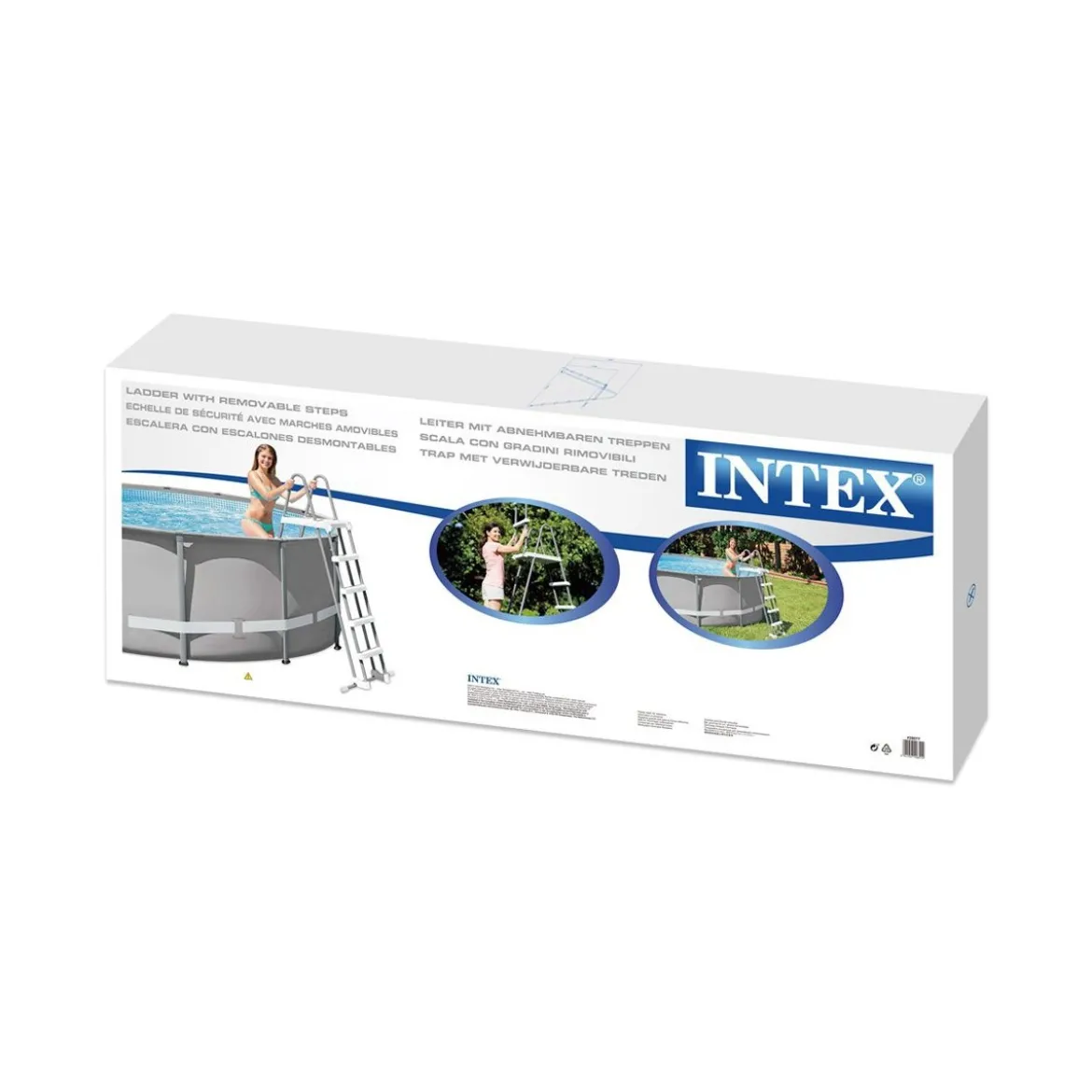 Intex Scaletta 4 Gradini 122 cm per Piscina Sicurezza Bambini Fuoriterra Esterno