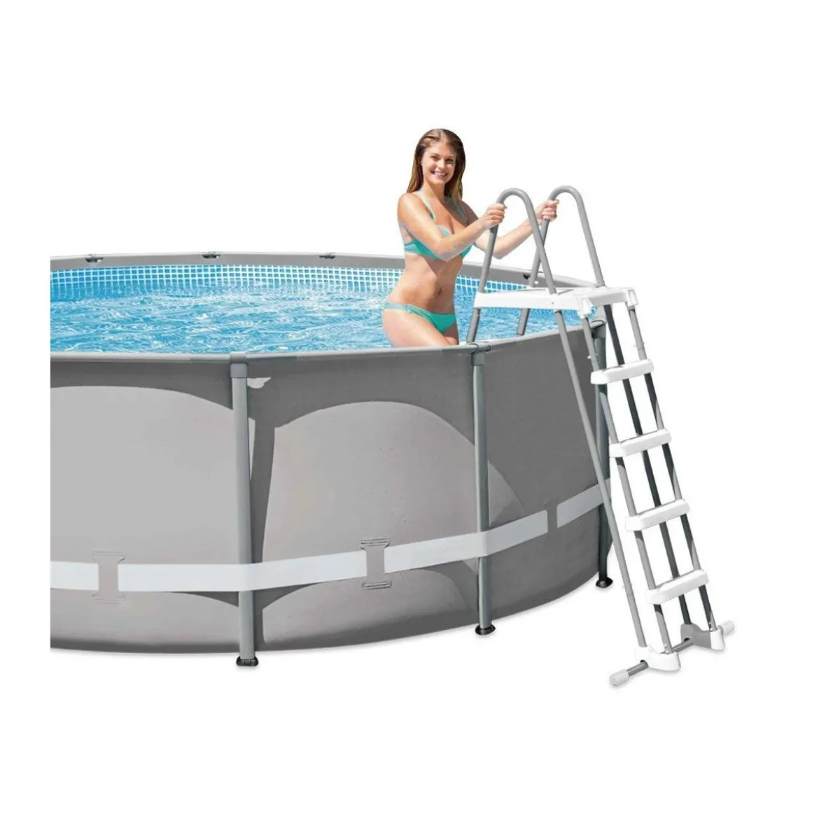 Intex Scaletta 4 Gradini 132 Scala per Piscina di Sicurezza Fuoriterra Accessori