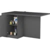 Isola Cucina 2 Ante Antracite Report 160x90x90 cm con Vani a Giorno