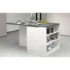 Isola Cucina 2 Ante Bianco Report 160x90x90 cm con Vani a Giorno