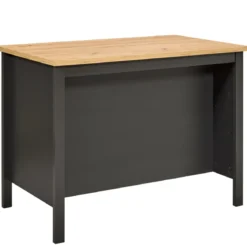 Isola da Cucina Antracite Rovere Tavolo Bar con 3 Cassetti Soft-Close
