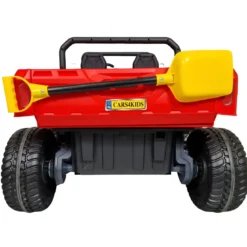 Jeep Elettrica per Bambini 24V Rosso 2 Posti 6 Ruote con MP3 e USB