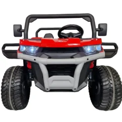 Jeep Elettrica per Bambini 24V Rosso 2 Posti 6 Ruote con MP3 e USB