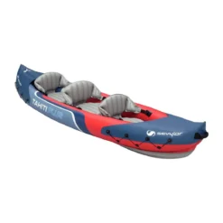 Kayak Gonfiabile 3 Posti Adulti e Bambino per Mare Lago Fiume Canoa Senza Pagaia