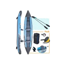 Kayak Zray Roatan 2 Posti Sedili Canoa Gonfiabile con Remi Pagaie Pompa Borsa